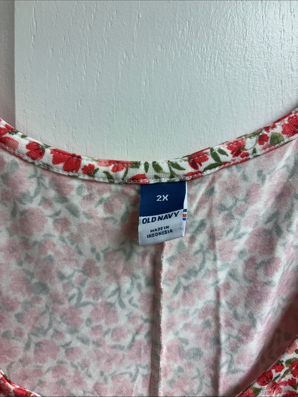 Old Navy Pink Floral Scoop Neck Dress - Picture 2 of 4
